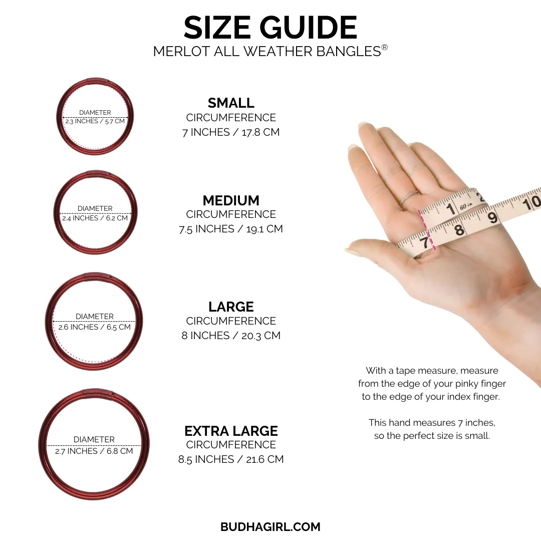 Merlot All Weather Bangles® (AWB®) - Set of 6 sold by BuDhaGirl product image thumbnail 5