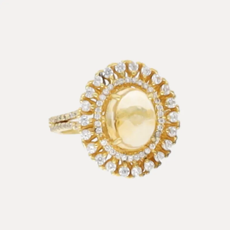 Madona Ring - Gold Citrine sold by BuDhaGirl