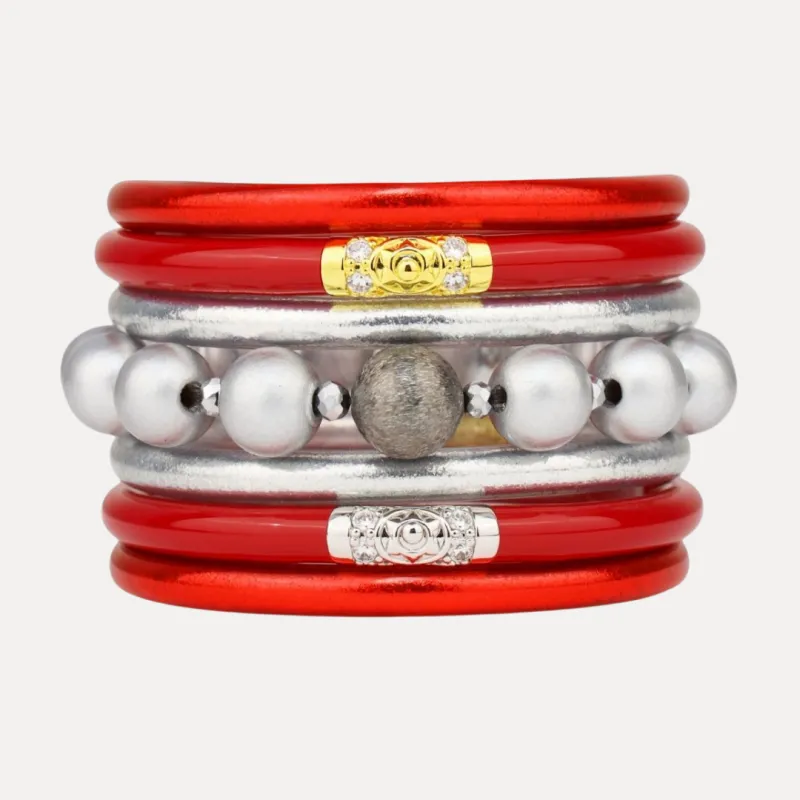 The Red/Silver School Stack sold by BuDhaGirl
