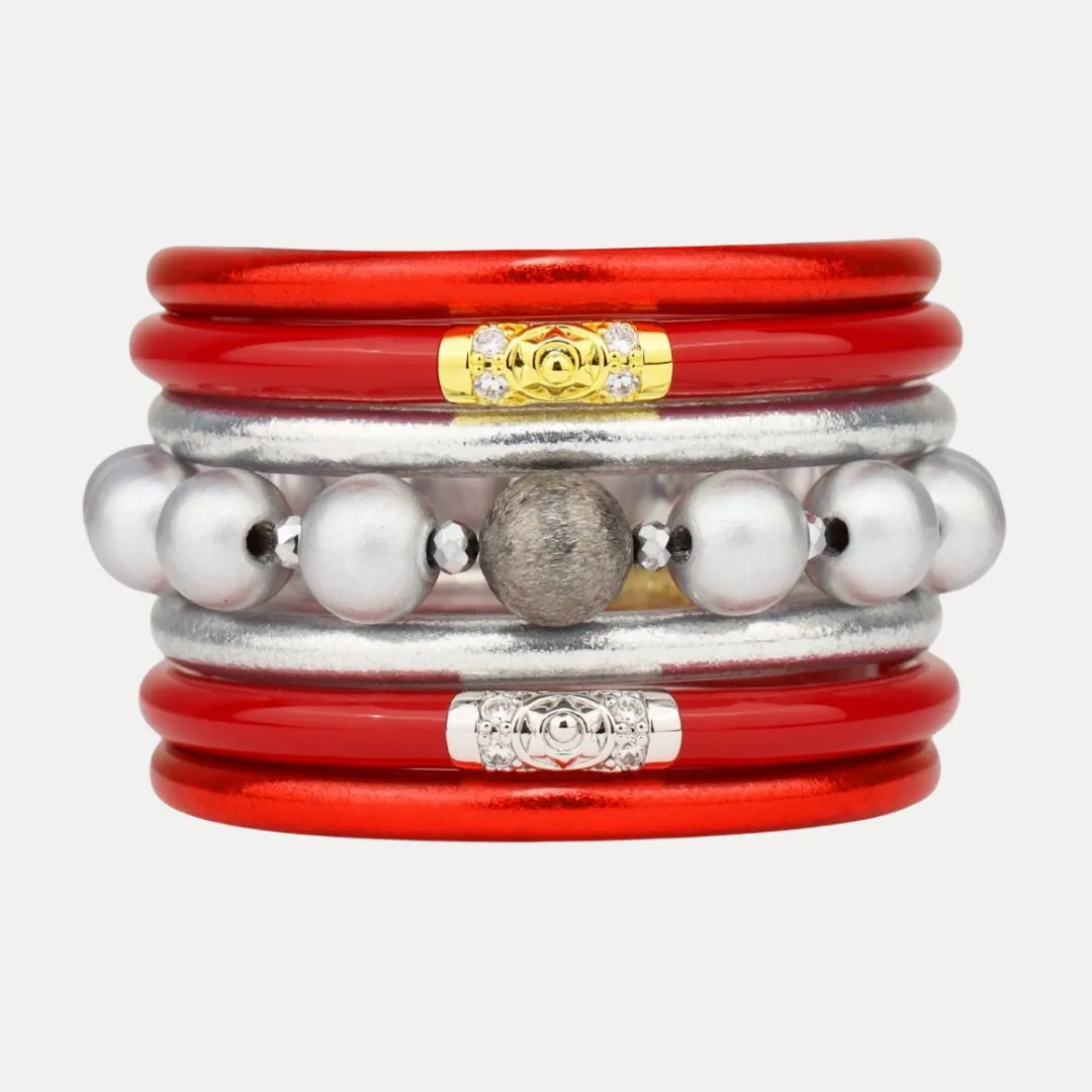 The Red/Silver School Stack sold by BuDhaGirl