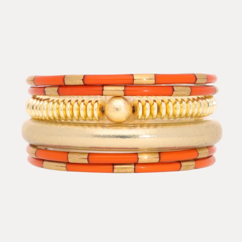 The Burnt Orange/Gold School Stack sold by BuDhaGirl