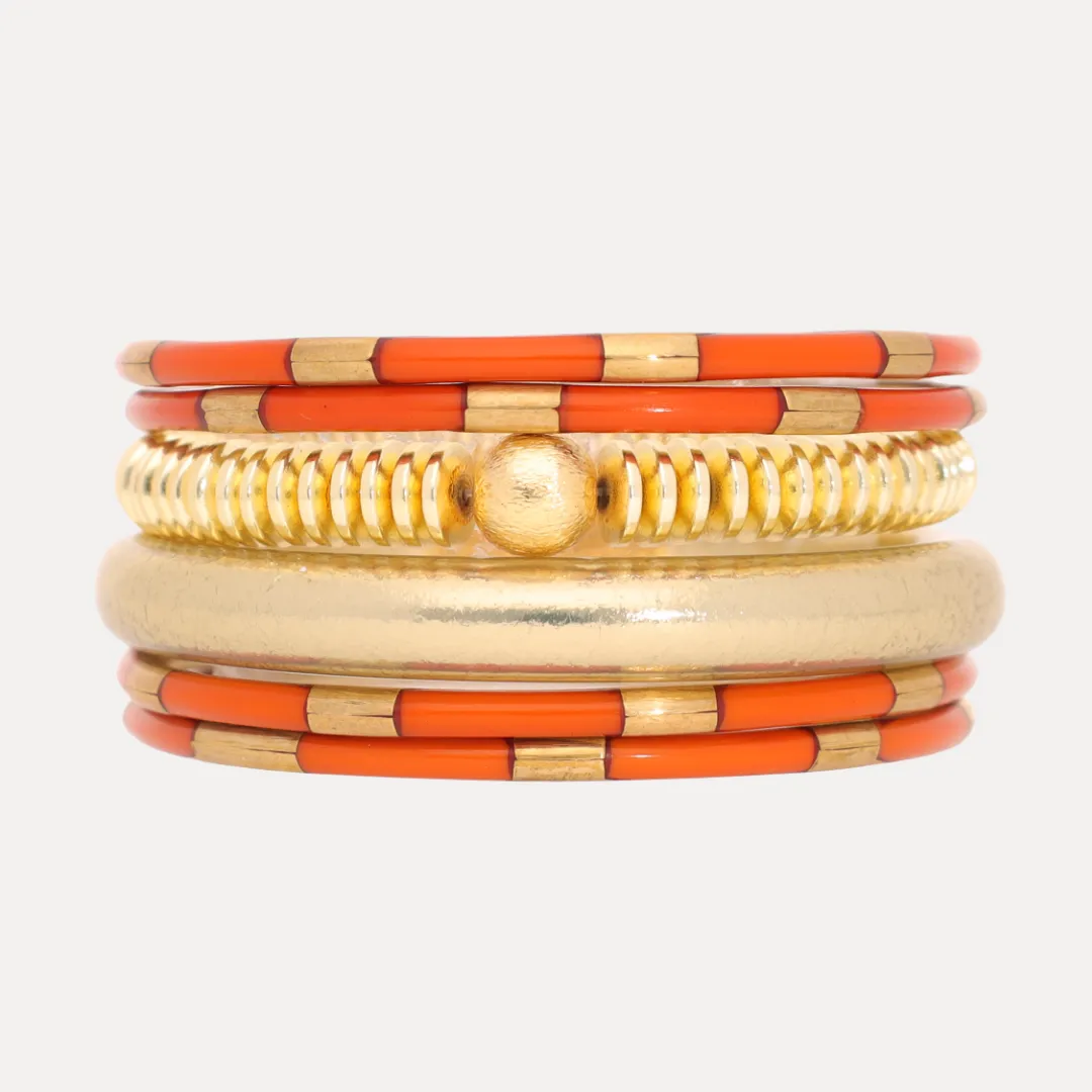 The Burnt Orange/Gold School Stack sold by BuDhaGirl
