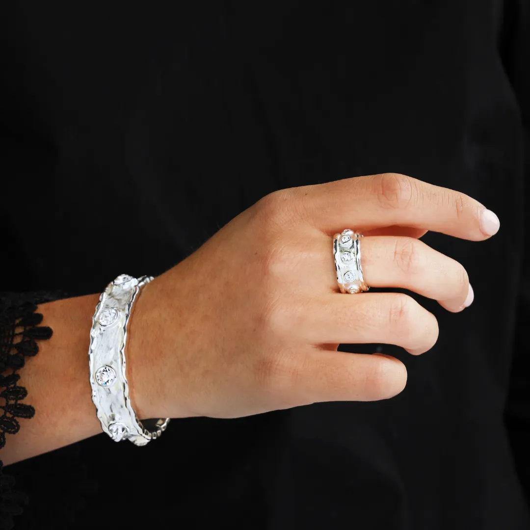 Seven Crystal Cuff - Silver sold by BuDhaGirl product image thumbnail 3