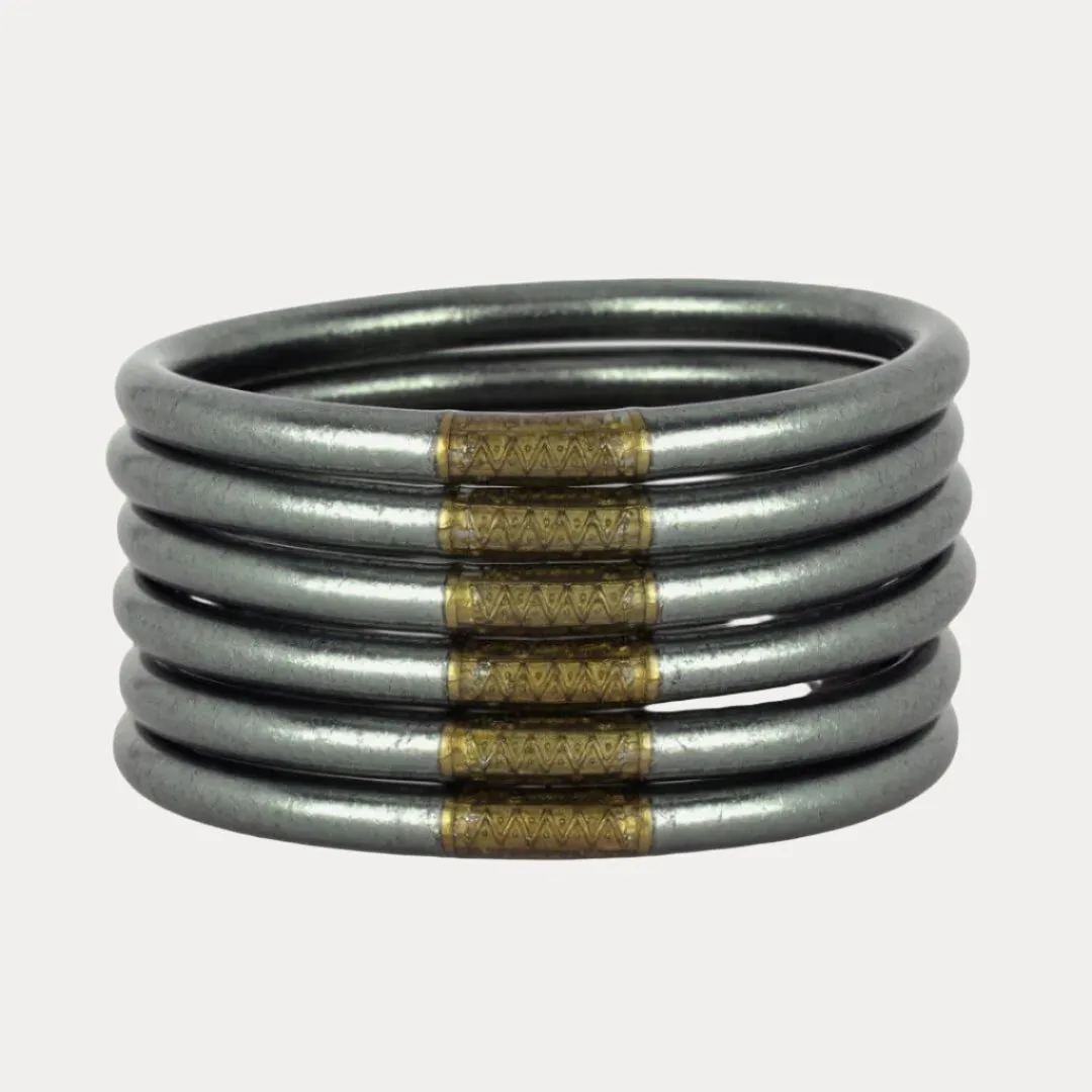 Silver & Graphite All Weather Bangles® Bundle sold by BuDhaGirl product image thumbnail 3