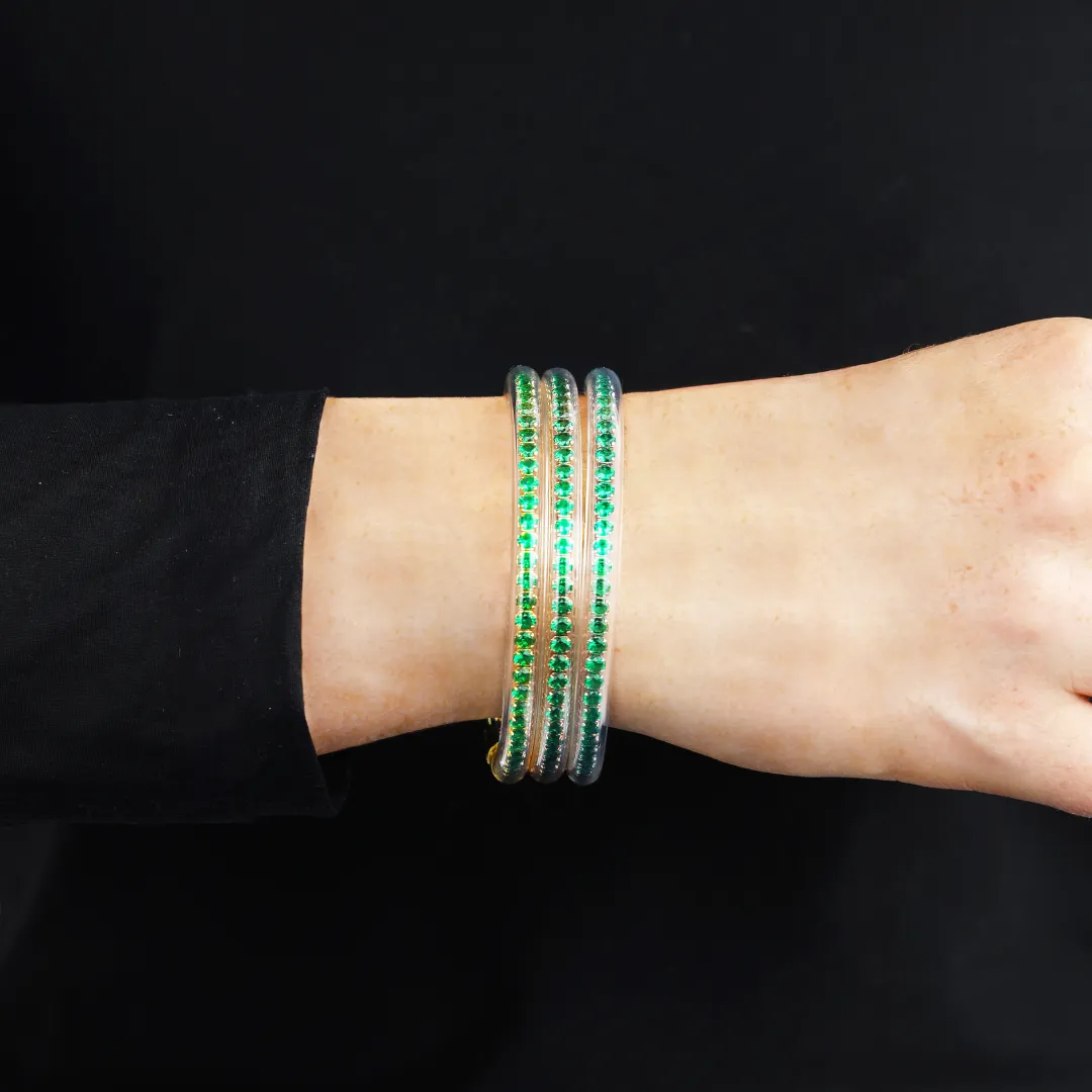 Three Queens All Weather Bangles® (AWB®) - Emerald sold by BuDhaGirl product image thumbnail 5
