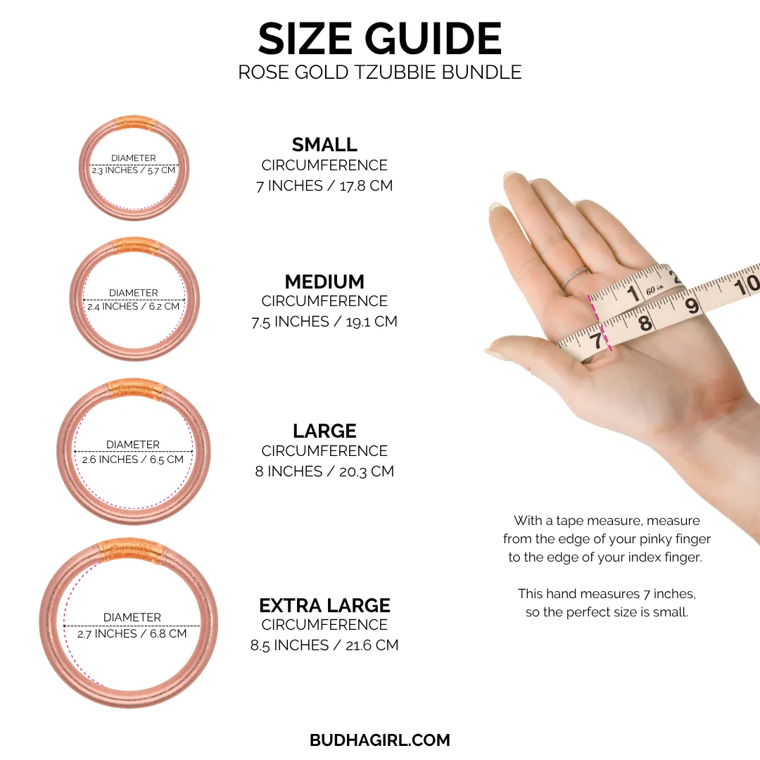 Rose Gold Tzubbie All Weather Bangles® Bundle sold by BuDhaGirl product image thumbnail 5