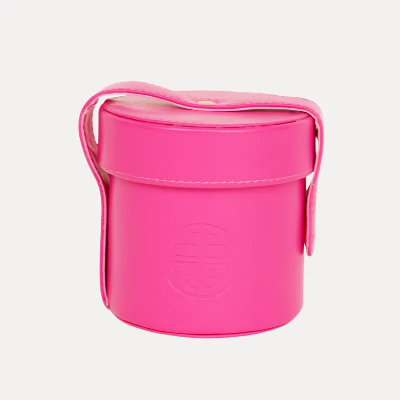 Pink Leather Canister sold by BuDhaGirl