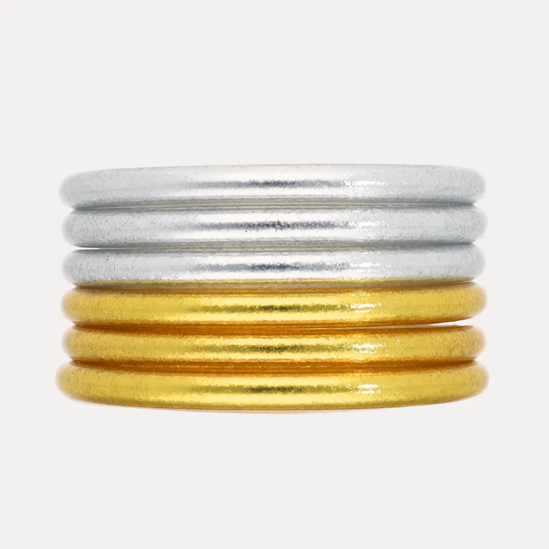 The Silver & Gold Core Mixed Stack sold by BuDhaGirl