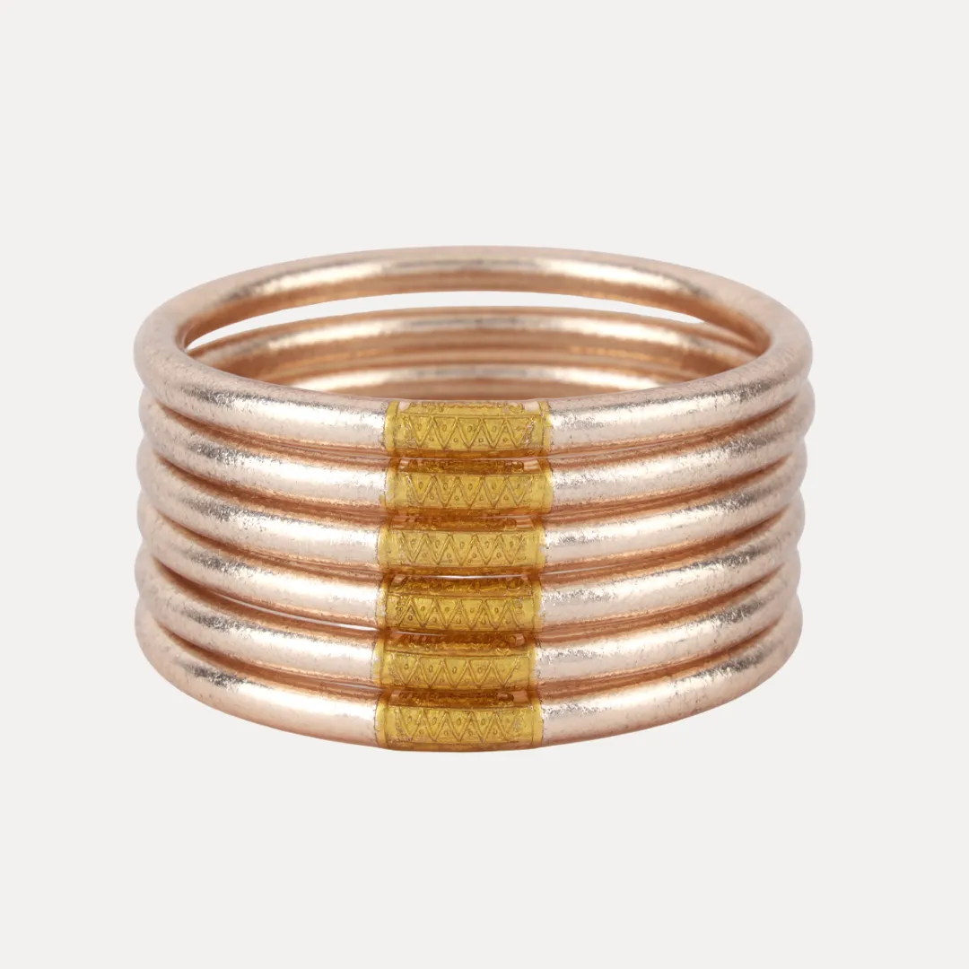 Rose Gold & Champagne All Weather Bangles® Bundle sold by BuDhaGirl product image thumbnail 5