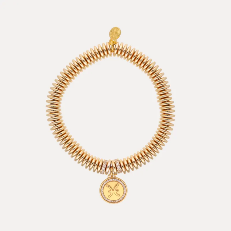 Pisces Zodiac Charm Bracelet sold by BuDhaGirl