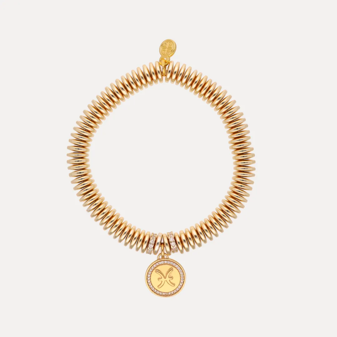 Pisces Zodiac Charm Bracelet sold by BuDhaGirl