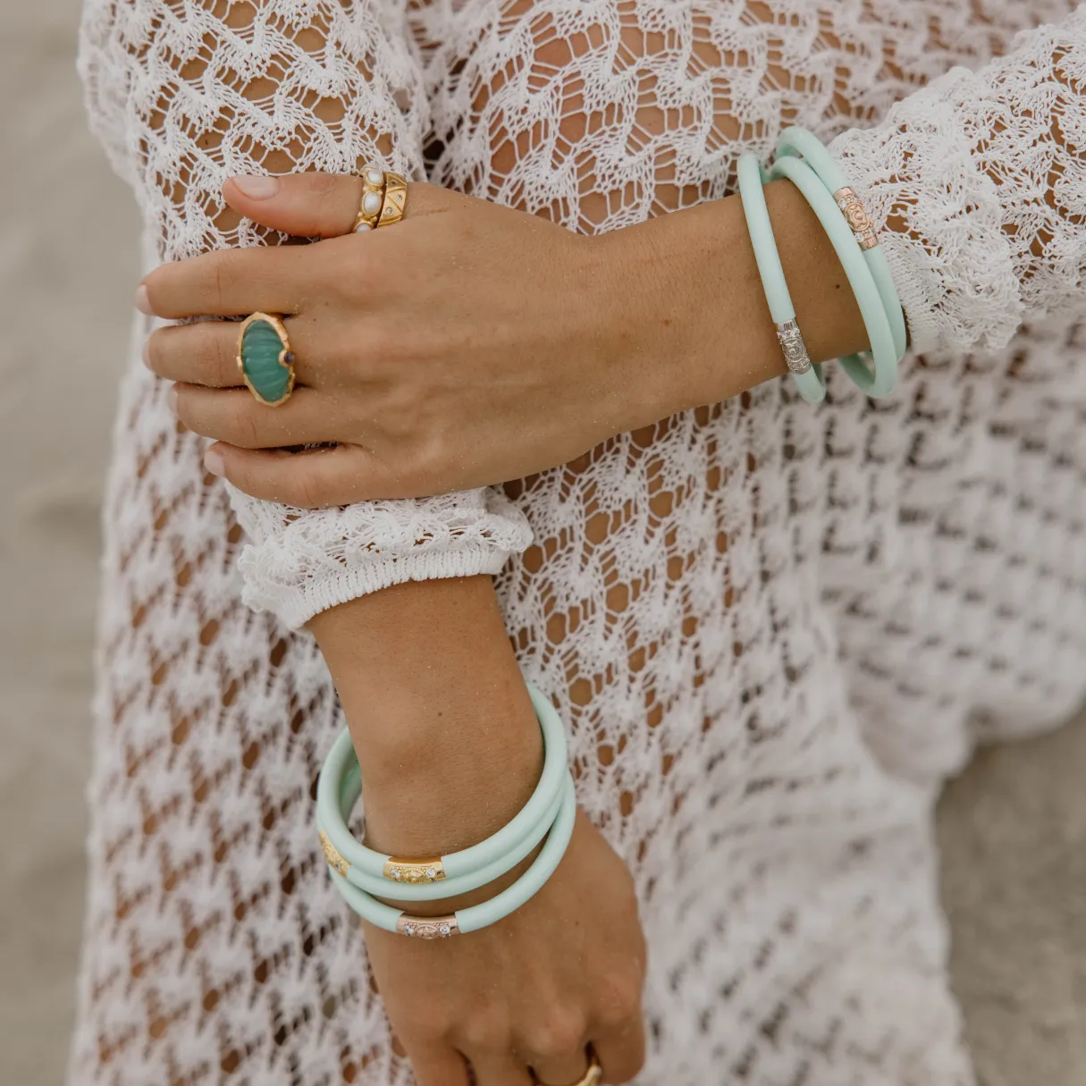 Three Kings All Weather Bangles® (AWB®) - Mint sold by BuDhaGirl product image thumbnail 3