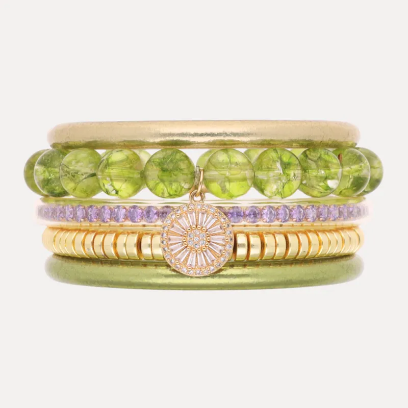 Morning Garden Bangle Stack made by BuDhaGirl