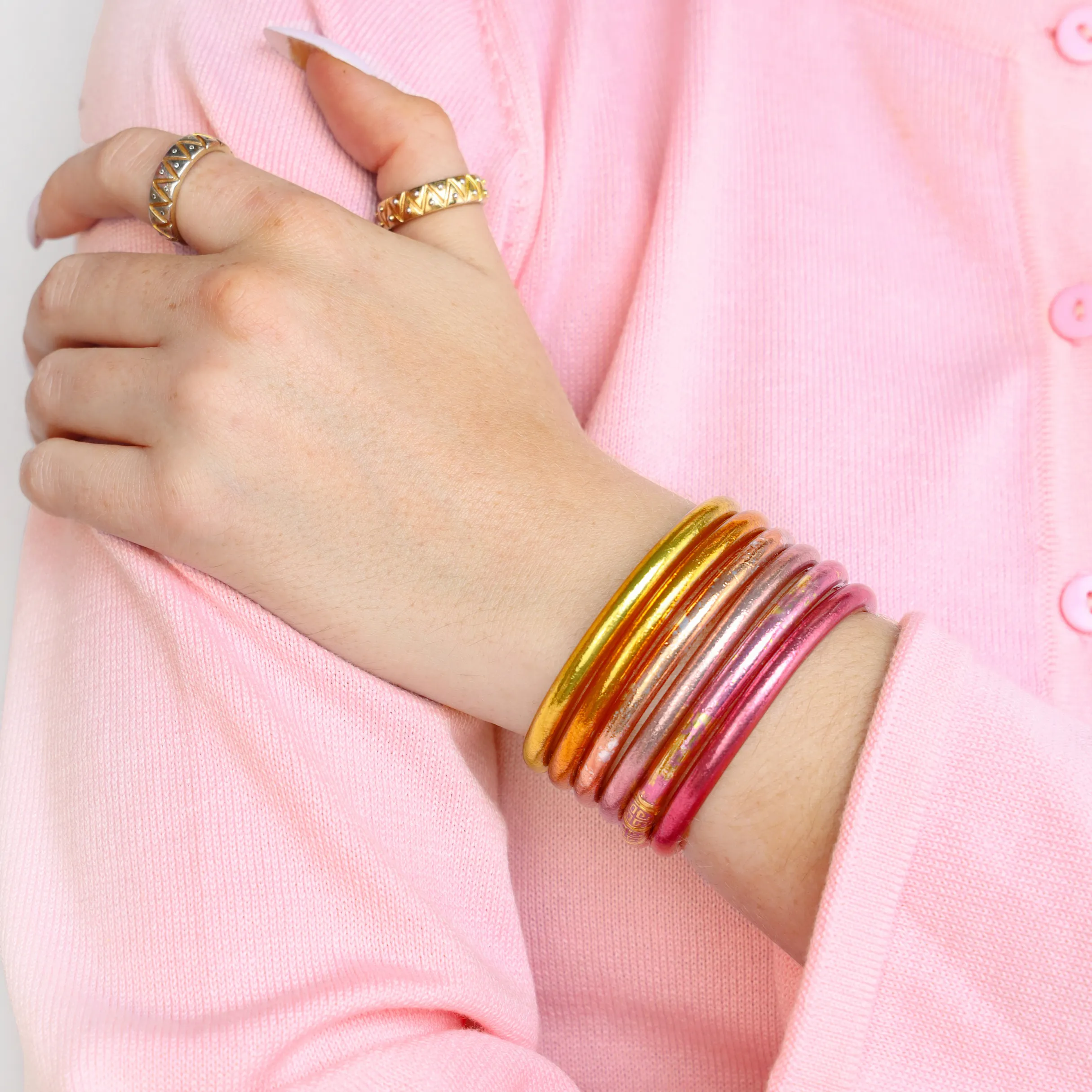 Spring Flower Bangle Stack sold by BuDhaGirl product image thumbnail 2