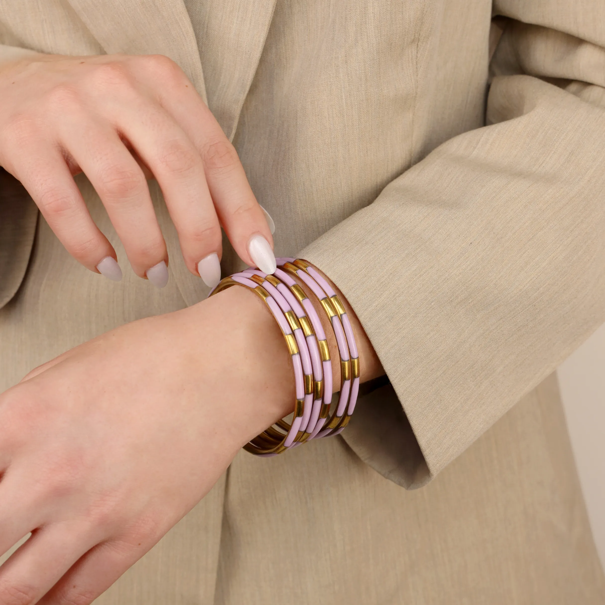 Lilac Veda Bangles - Set of 6 sold by BuDhaGirl product image thumbnail 2