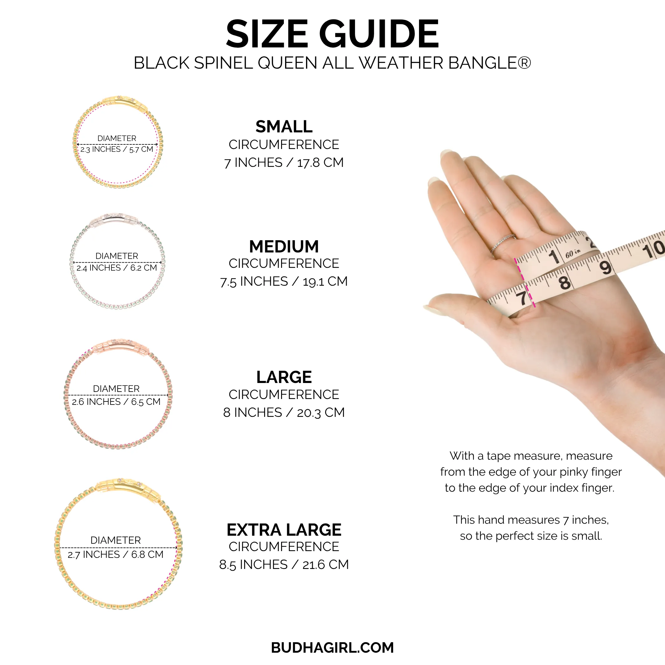 Queen All Weather Bangle® (AWB®) - Black Spinel sold by BuDhaGirl product image thumbnail 4