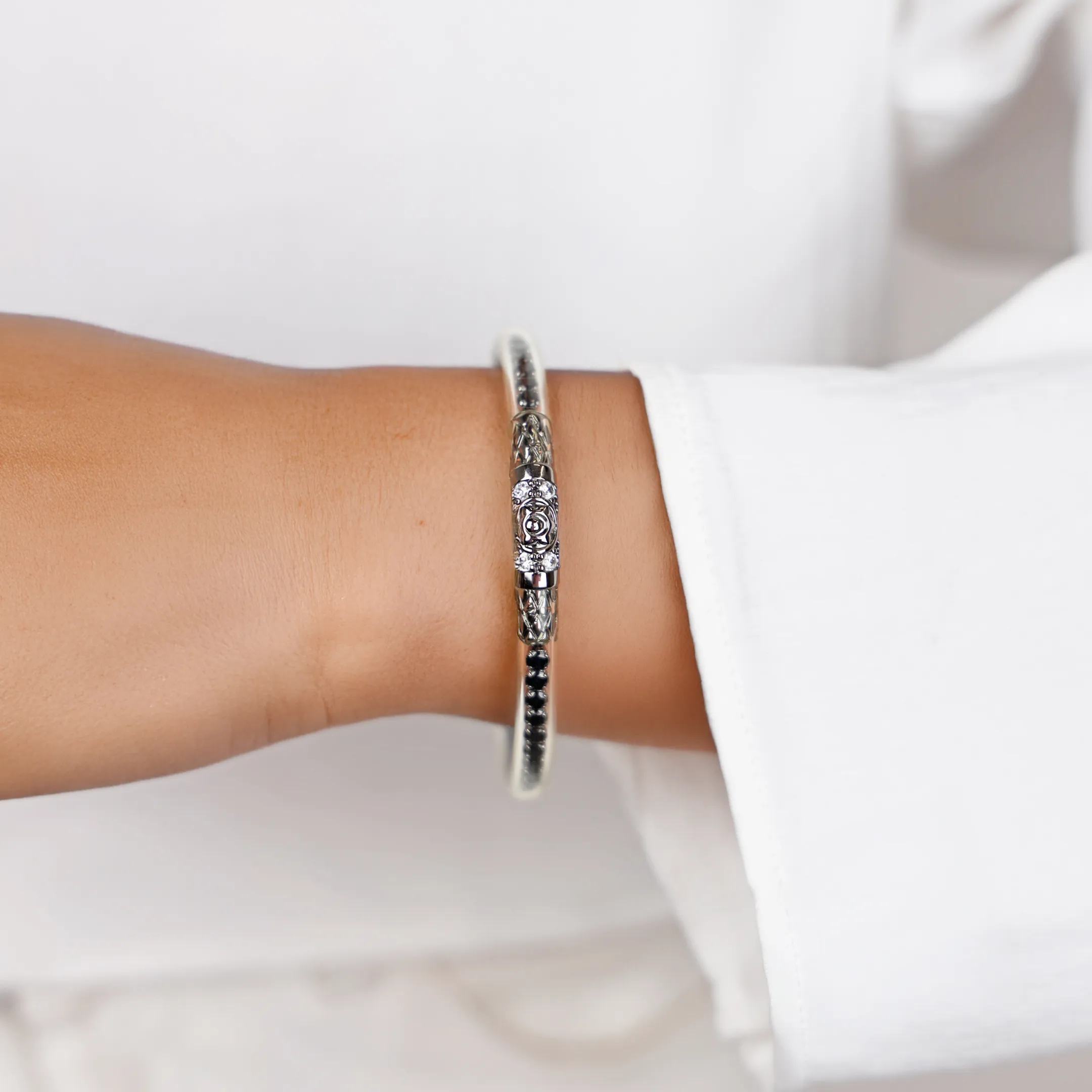 Queen All Weather Bangle® (AWB®) - Black Spinel sold by BuDhaGirl product image thumbnail 3