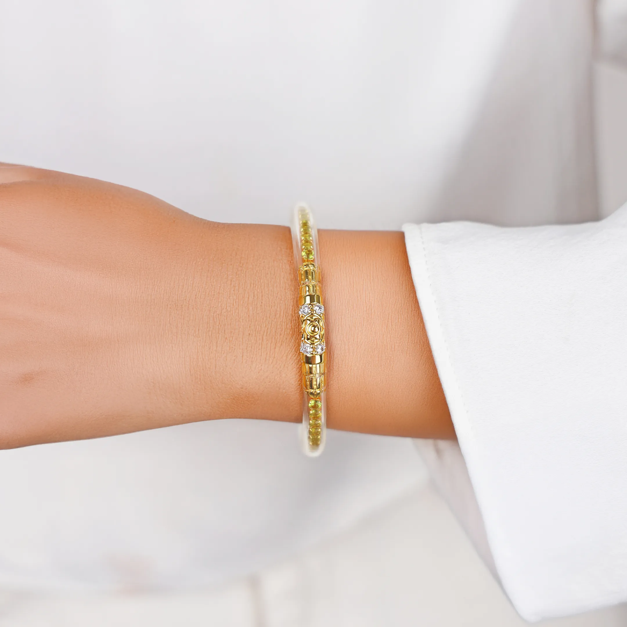 Queen All Weather Bangle® (AWB®) - Peridot sold by BuDhaGirl product image thumbnail 3