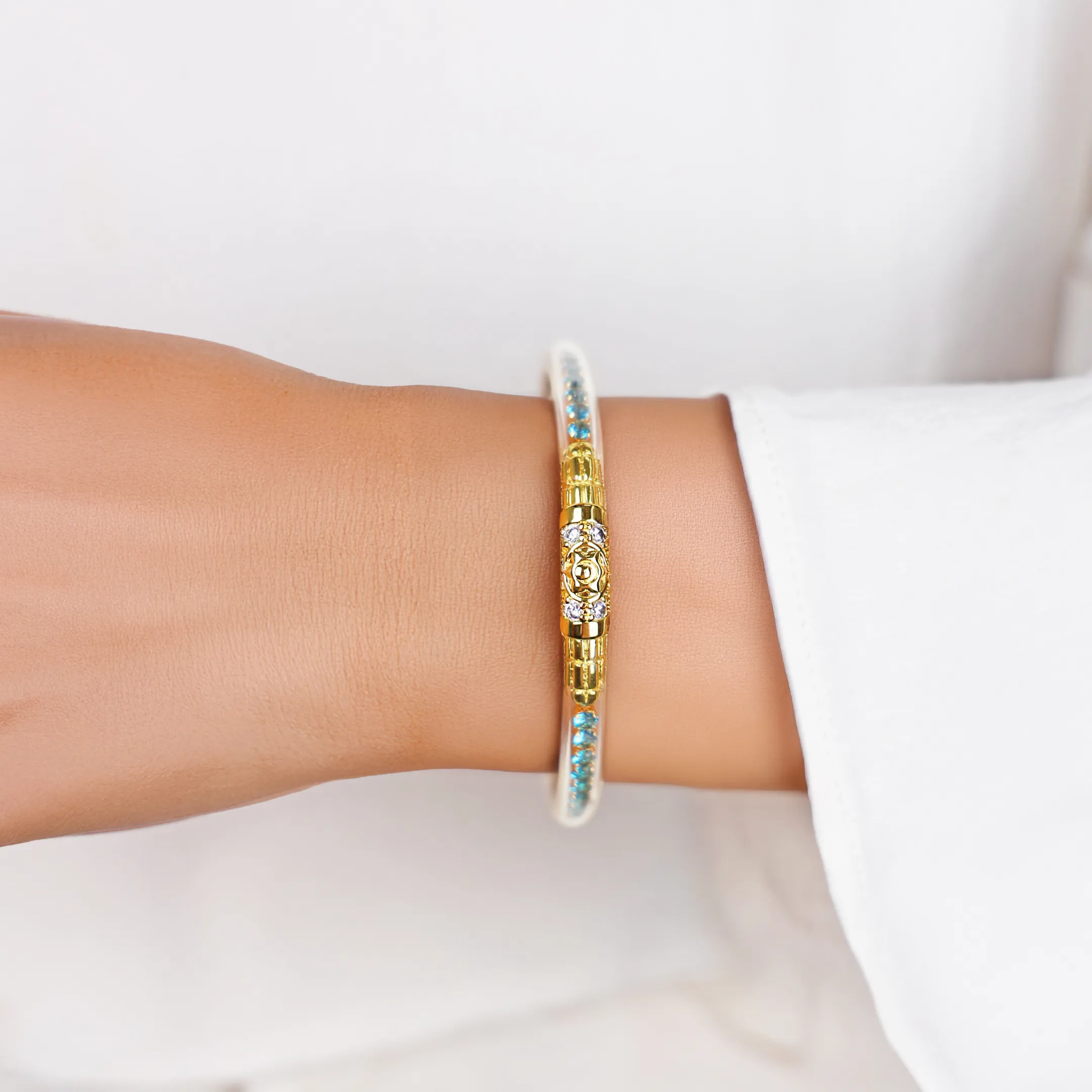 Queen All Weather Bangle® (AWB®) - Aqua sold by BuDhaGirl product image thumbnail 3