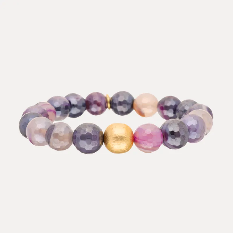 Dwell Agate Melange Beaded Bracelet made by BuDhaGirl