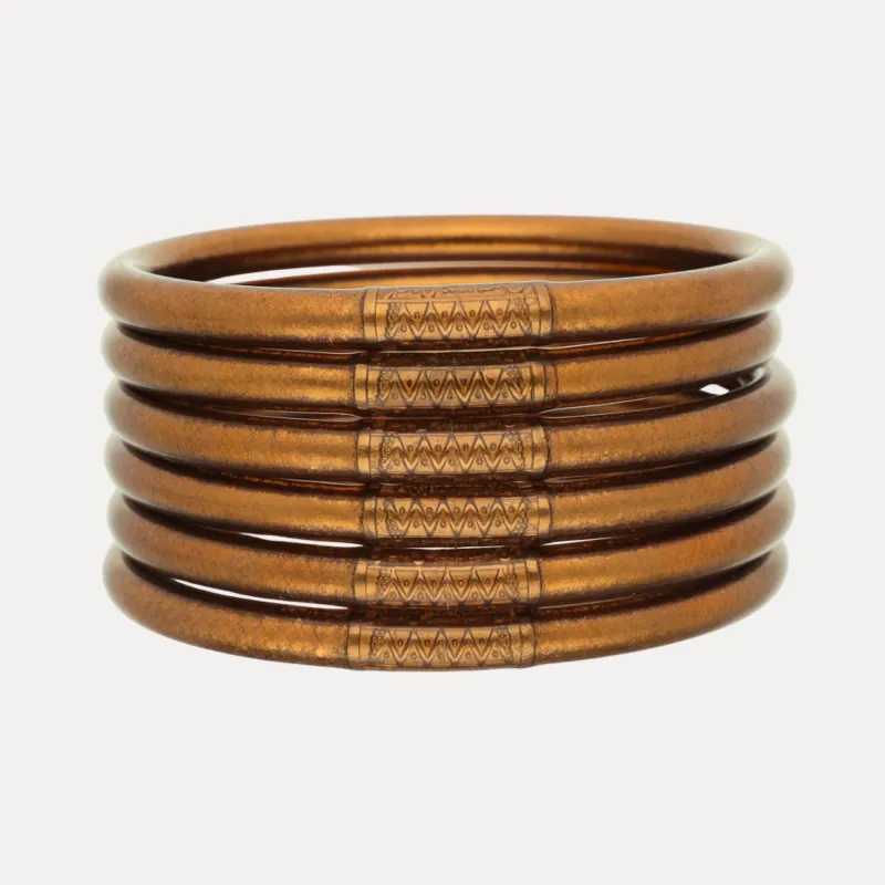 Saddle All Weather Bangles® (Set of 6) - Serenity Prayer made by BuDhaGirl