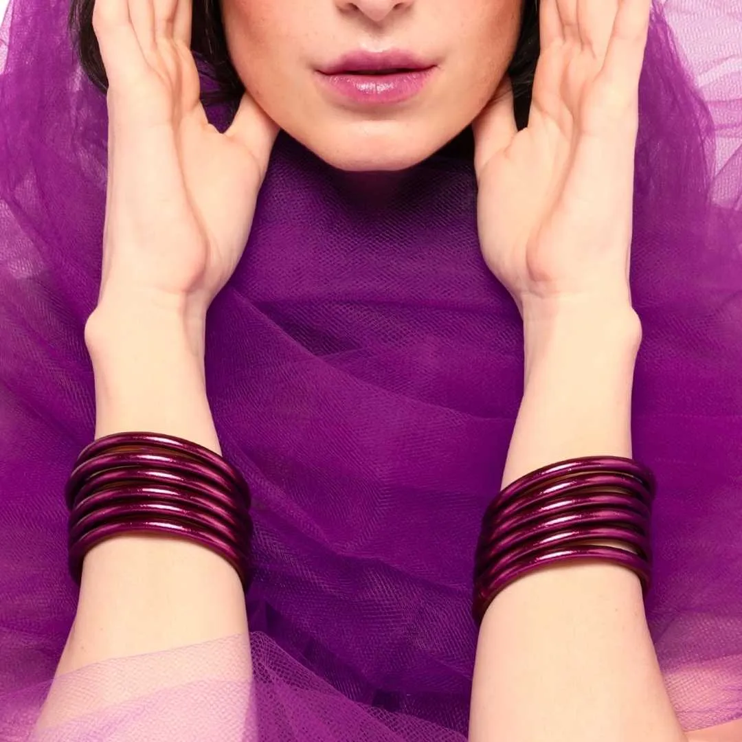 Amethyst All Weather Bangles® (Set of 6) - Serenity Prayer sold by BuDhaGirl product image thumbnail 3