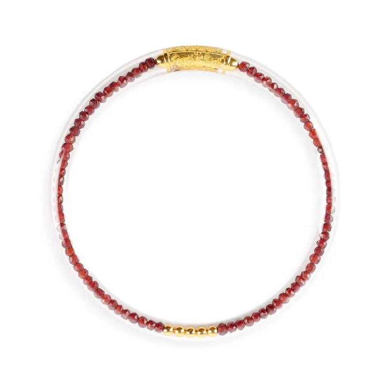 Garnet Luxe All Weather Bangle®(AWB®) - Serenity Prayer sold by BuDhaGirl