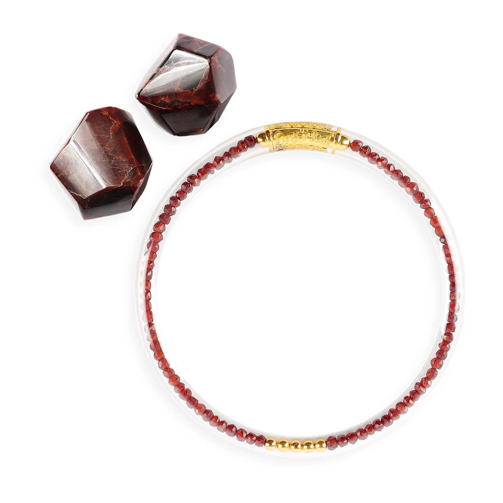Garnet Luxe All Weather Bangle® (AWB®) - Serenity Prayer sold by BuDhaGirl product image thumbnail 2
