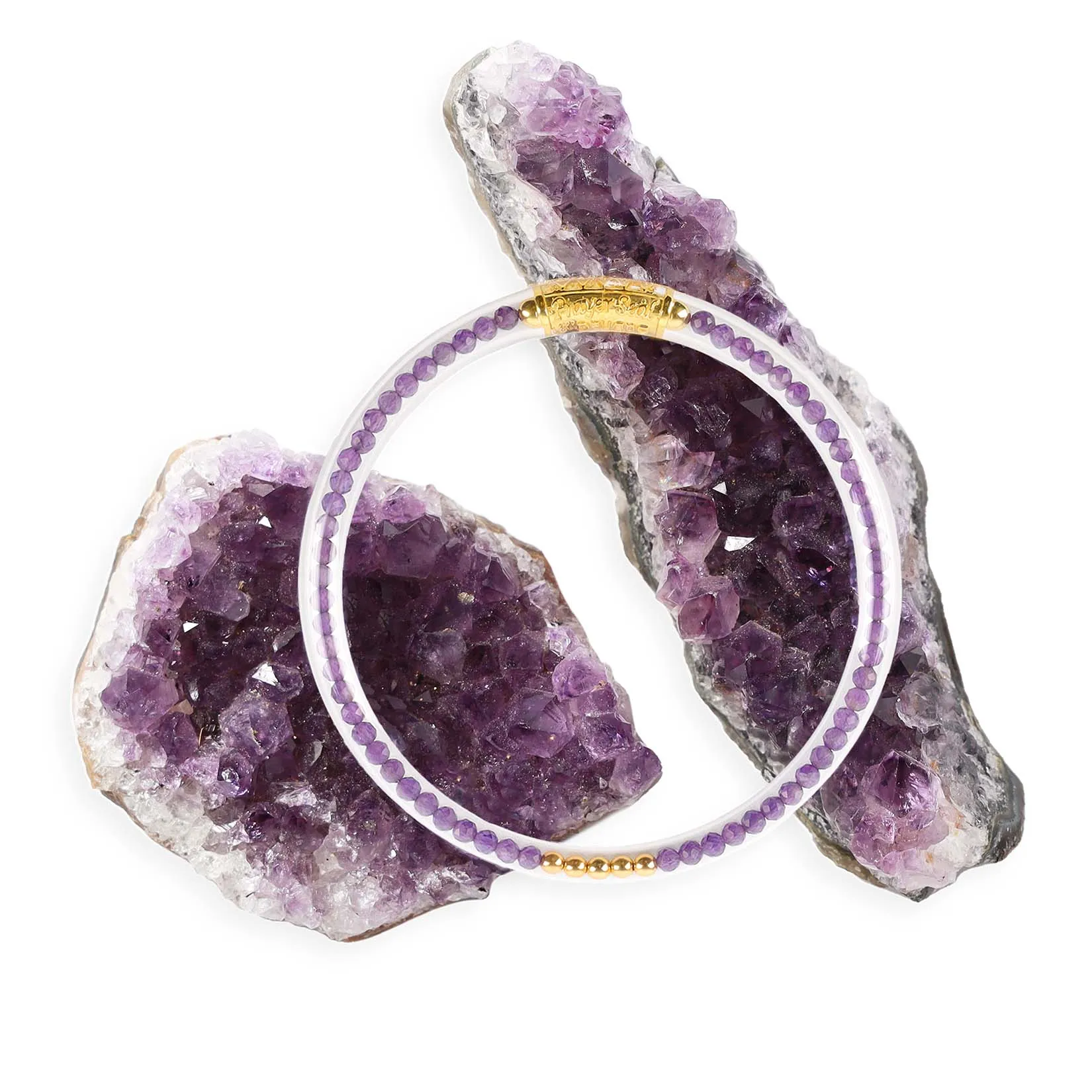 Amethyst Luxe All Weather Bangle®(AWB®) - Serenity Prayer sold by BuDhaGirl product image thumbnail 2
