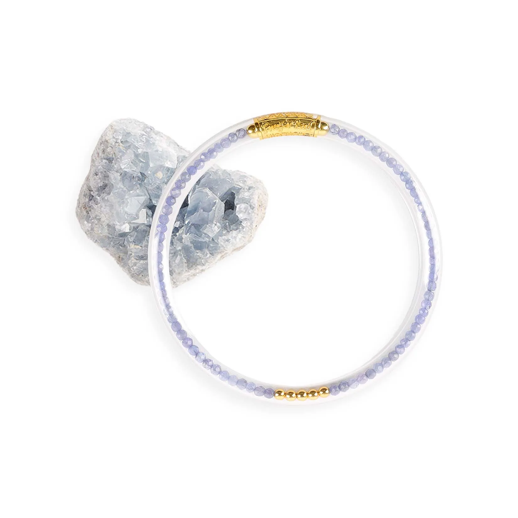 Tanzanite Luxe All Weather Bangle®(AWB®) - Serenity Prayer sold by BuDhaGirl product image thumbnail 2