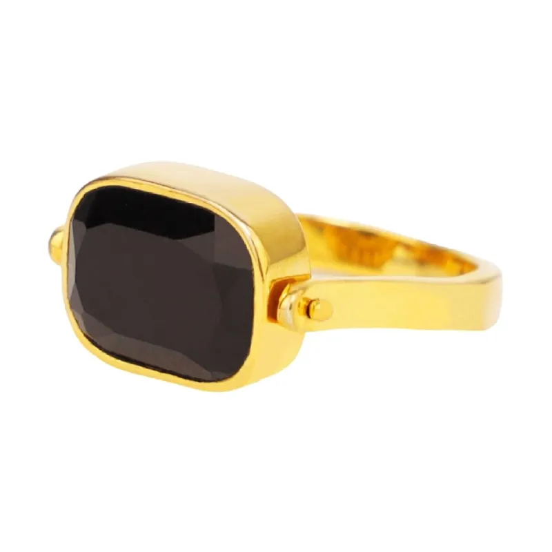 Spinner Ring - Black Onyx sold by BuDhaGirl