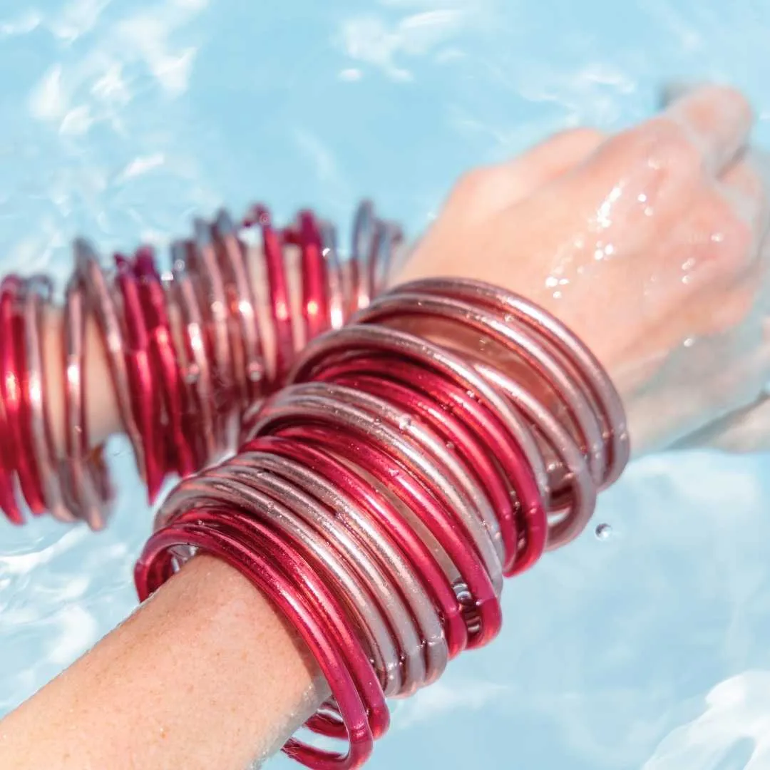 Pink All Weather Bangles® (Set of 6) - Serenity Prayer sold by BuDhaGirl product image thumbnail 4