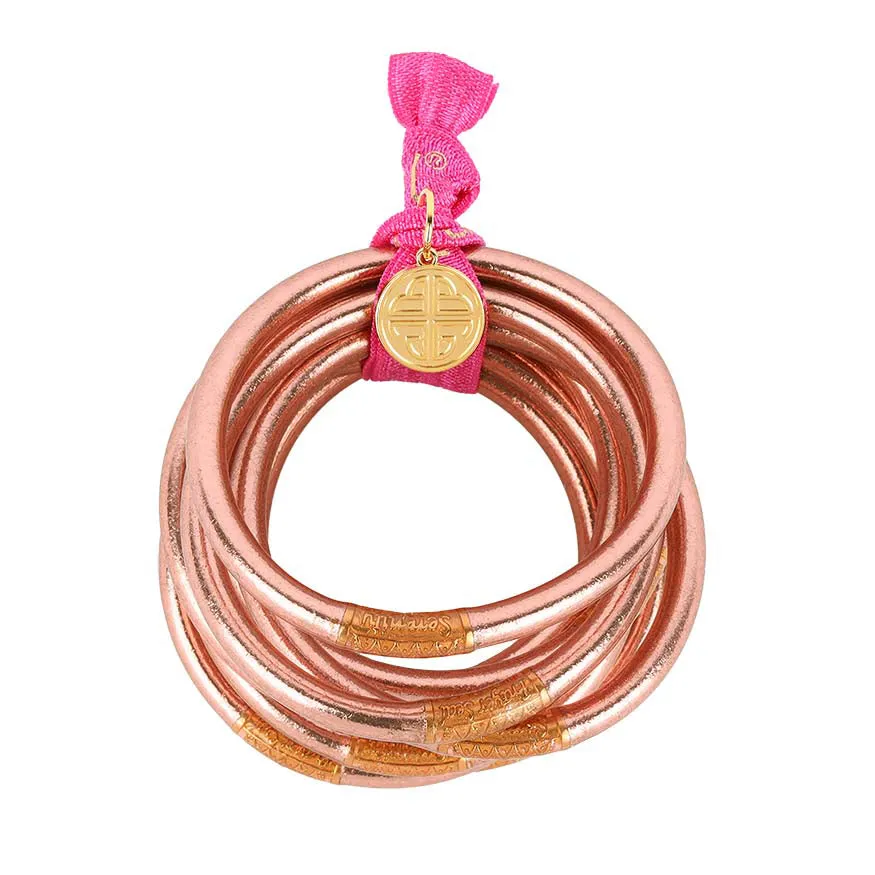 Rose Gold All Weather Bangles® (Set of 9) - Serenity Prayer sold by BuDhaGirl product image thumbnail 2