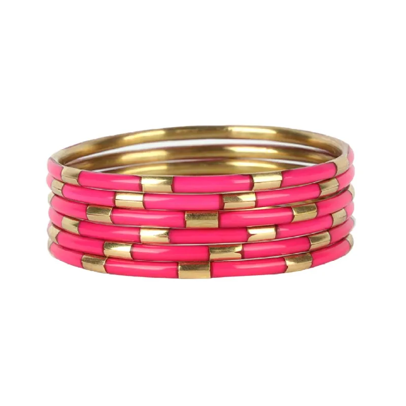 Pink Veda Bangles - Set of 6 sold by BuDhaGirl