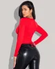 Corsety Square Neck Long Sleeve Top - Red sold by TA3