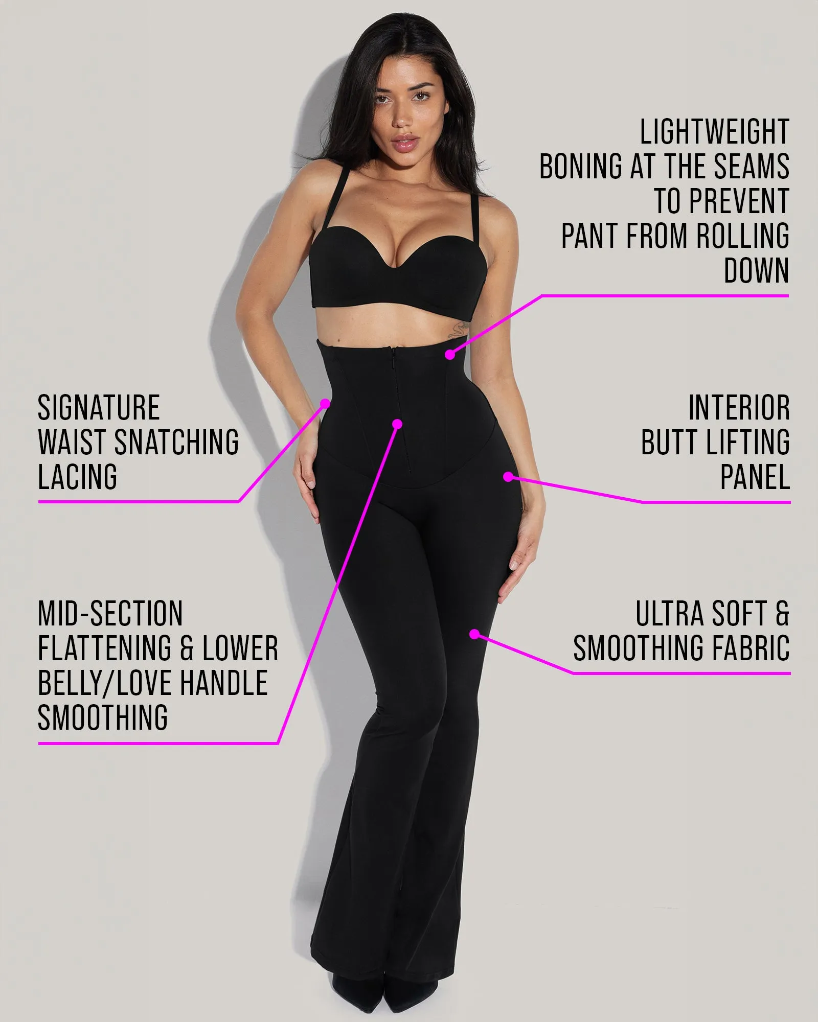 Corsety Flare Legging - Black sold by TA3 product image thumbnail 5