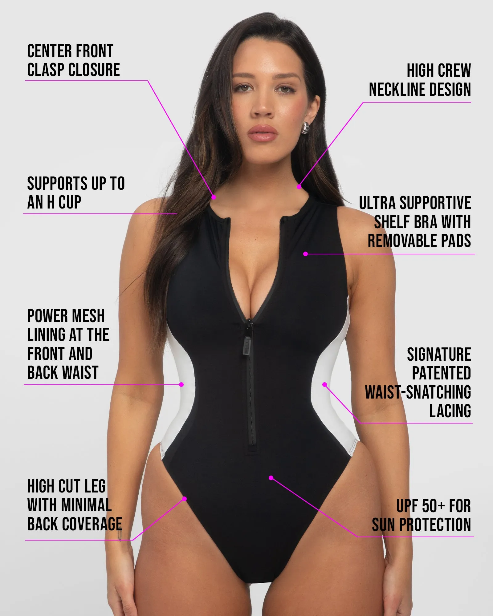 Hi Cut Sleeveless Surfy - Crewneck White/Black Contour sold by TA3 product image thumbnail 5