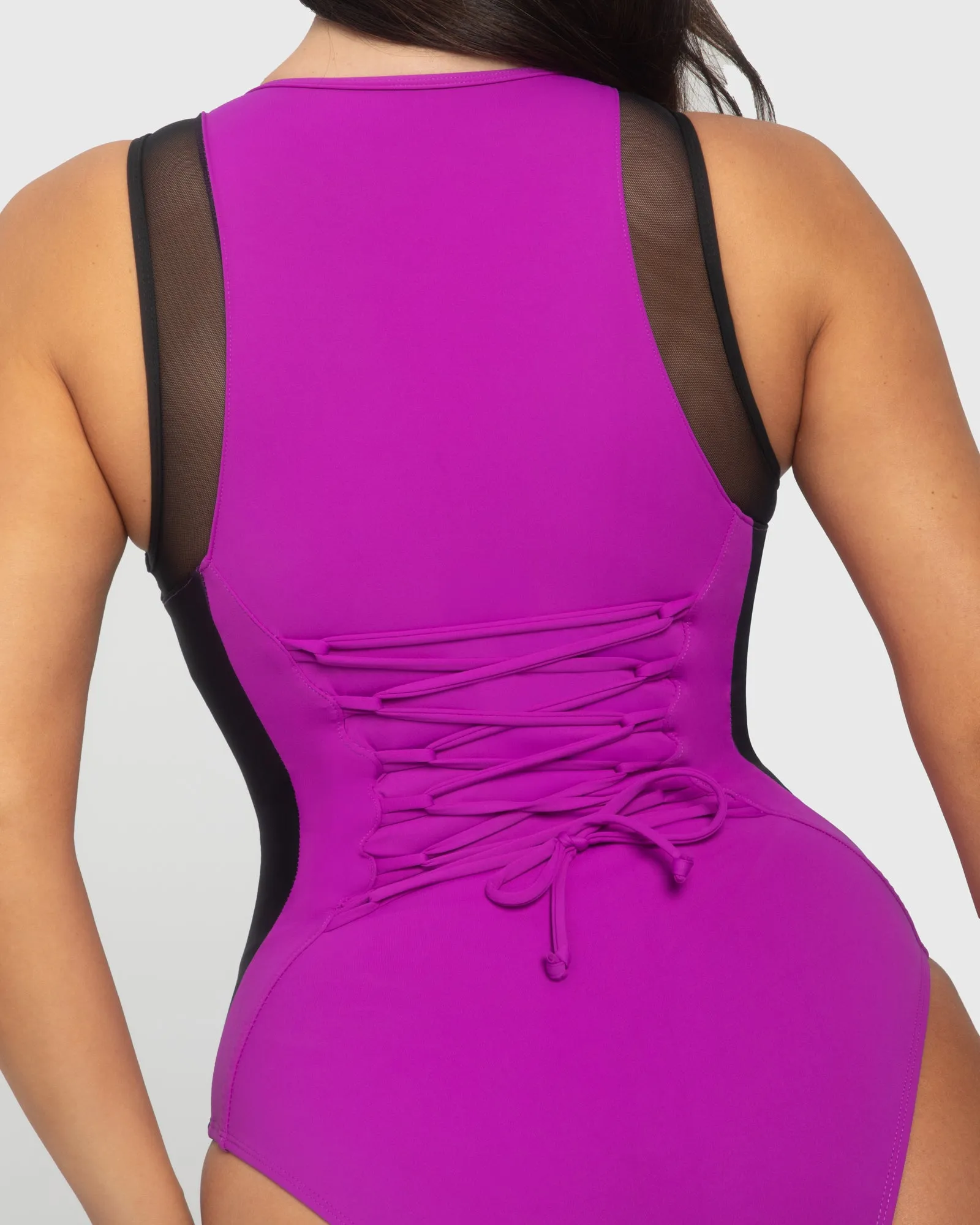 Sleeveless Surfy - Crewneck Orchid/Black Mesh Contour sold by TA3 product image thumbnail 4