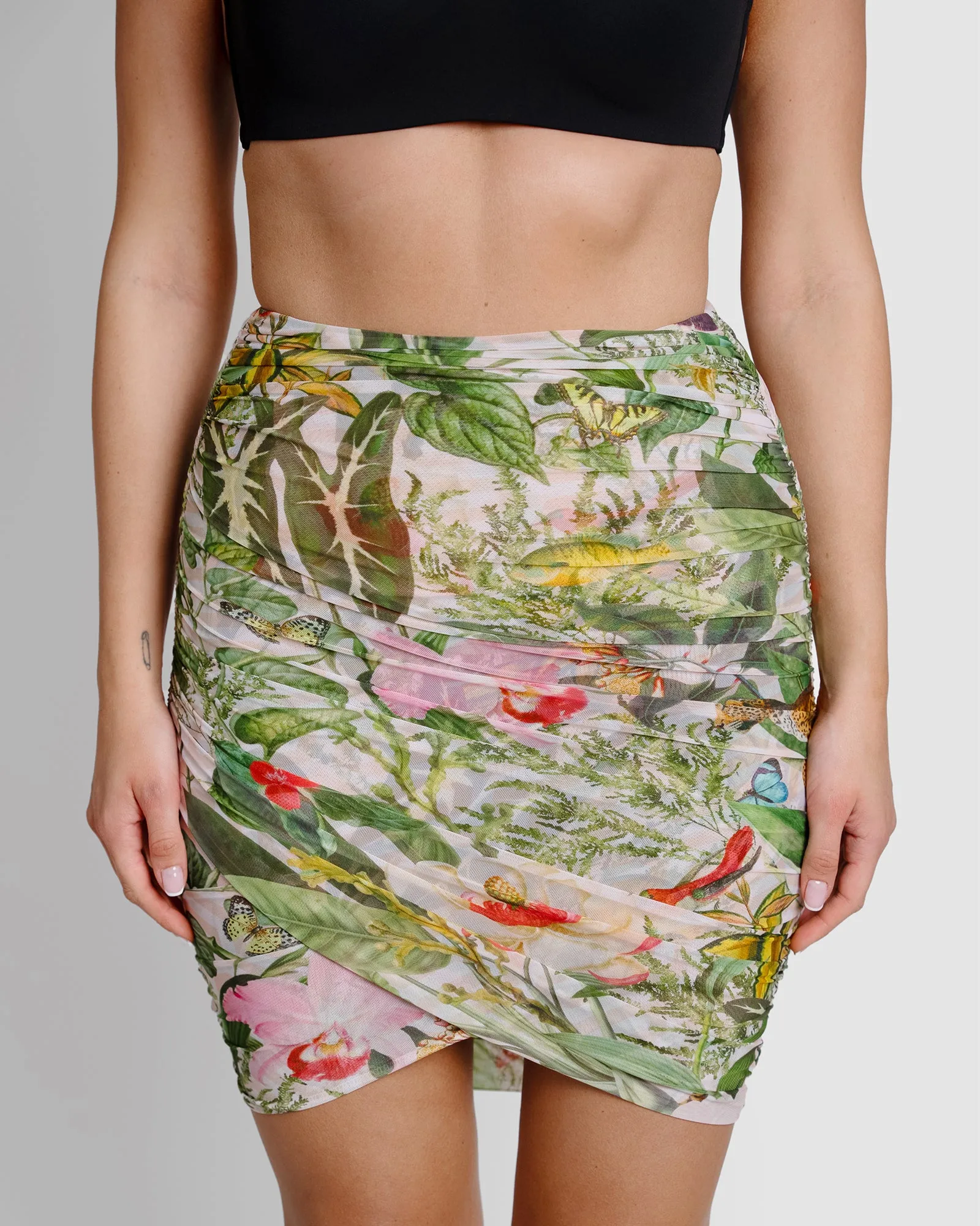 Cross Mesh Skirty - Floral Ambrosia sold by TA3