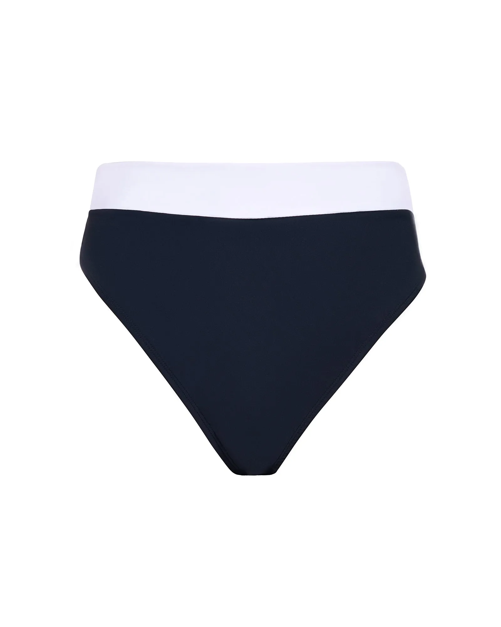 Brazilian Ruched Back Kini Bottom - Black/White sold by TA3