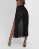 Ringy Sheer Slit Skirty - Black sold by TA3