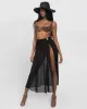 Ringy Sheer Slit Skirty - Black sold by TA3
