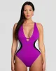 Brazilian Plungey Keyhole - Contour Orchid/White/Black sold by TA3