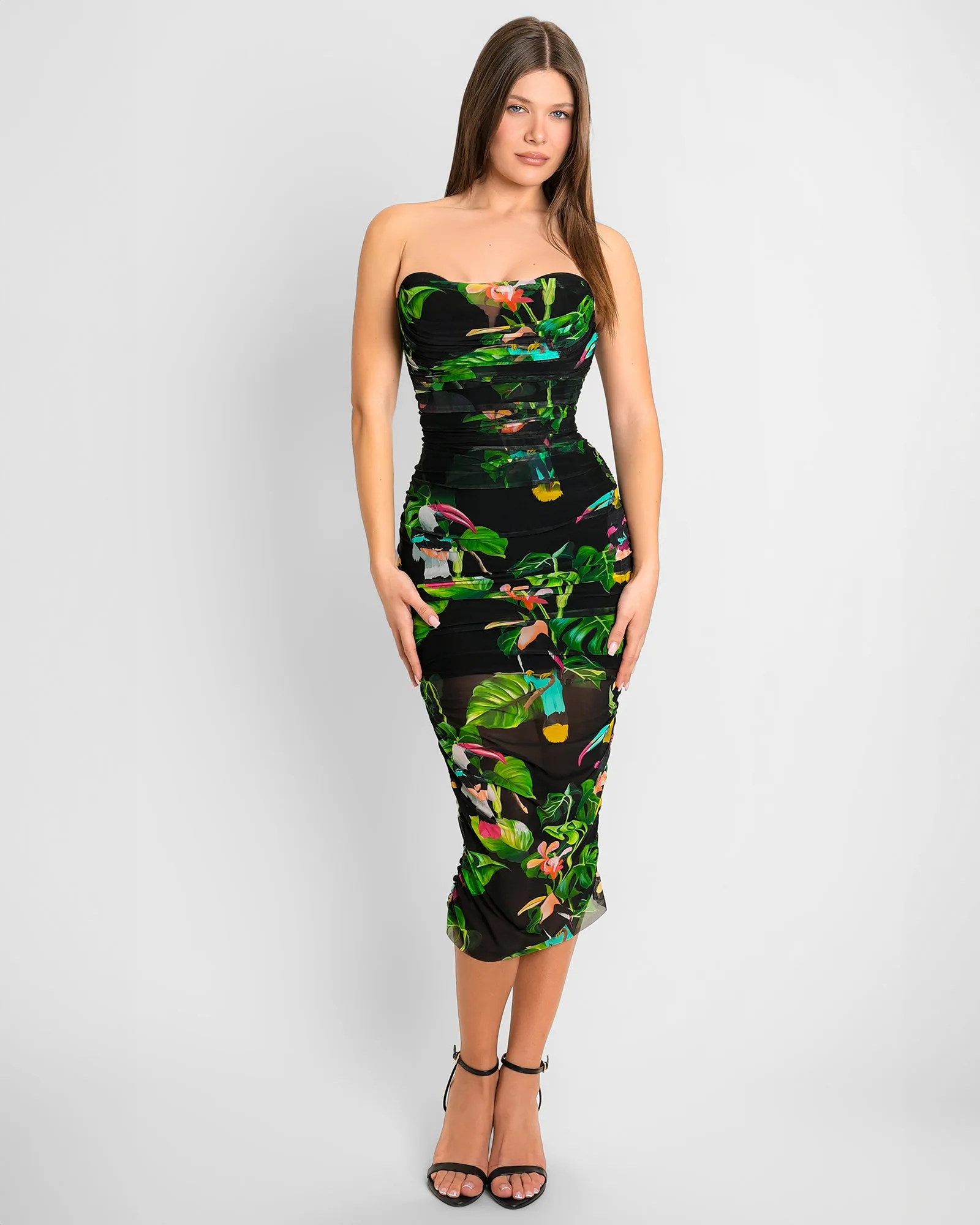 Sweetie Mesh Column Dress - Toucan sold by TA3 product image thumbnail 3