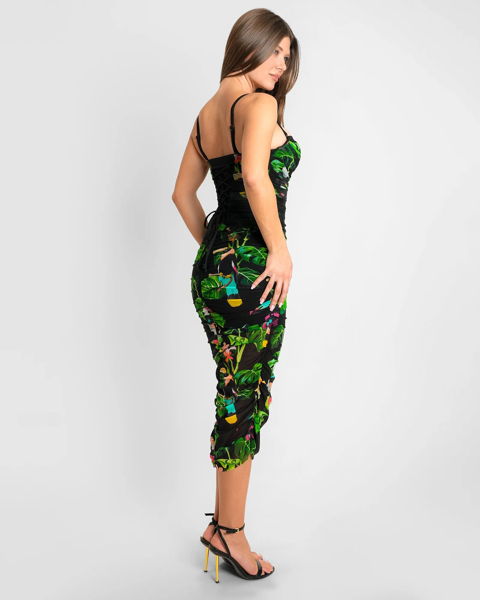 Sweetie Mesh Column Dress - Toucan sold by TA3 product image thumbnail 2