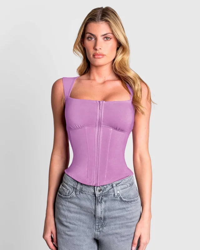 Corsety Square Neck Sleeveless Top - Lilac sold by TA3