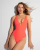 Plungey Triangle Thong - Hot Coral sold by TA3