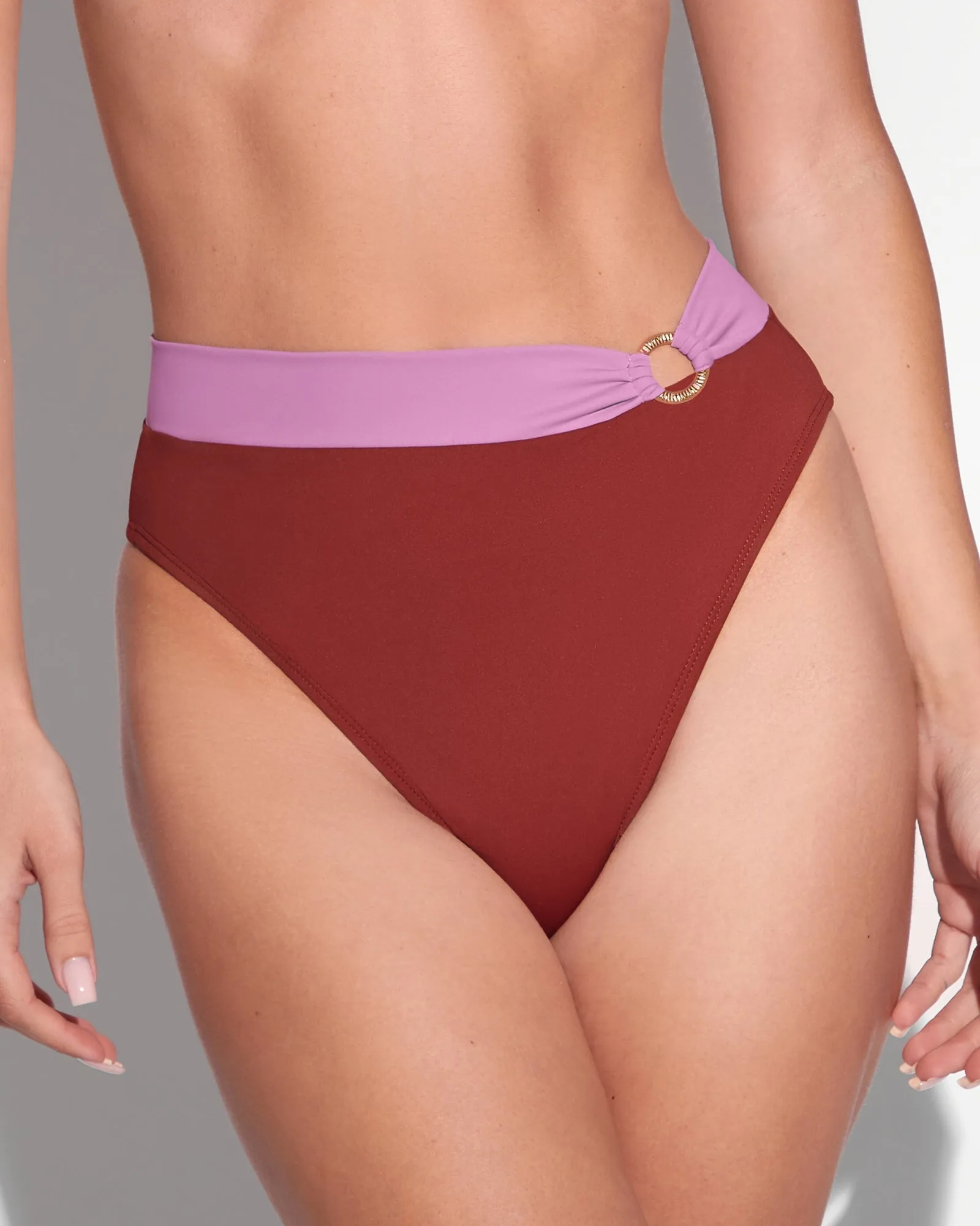 Brazilian Ring Kini Bottom - Copper/Lilac sold by TA3