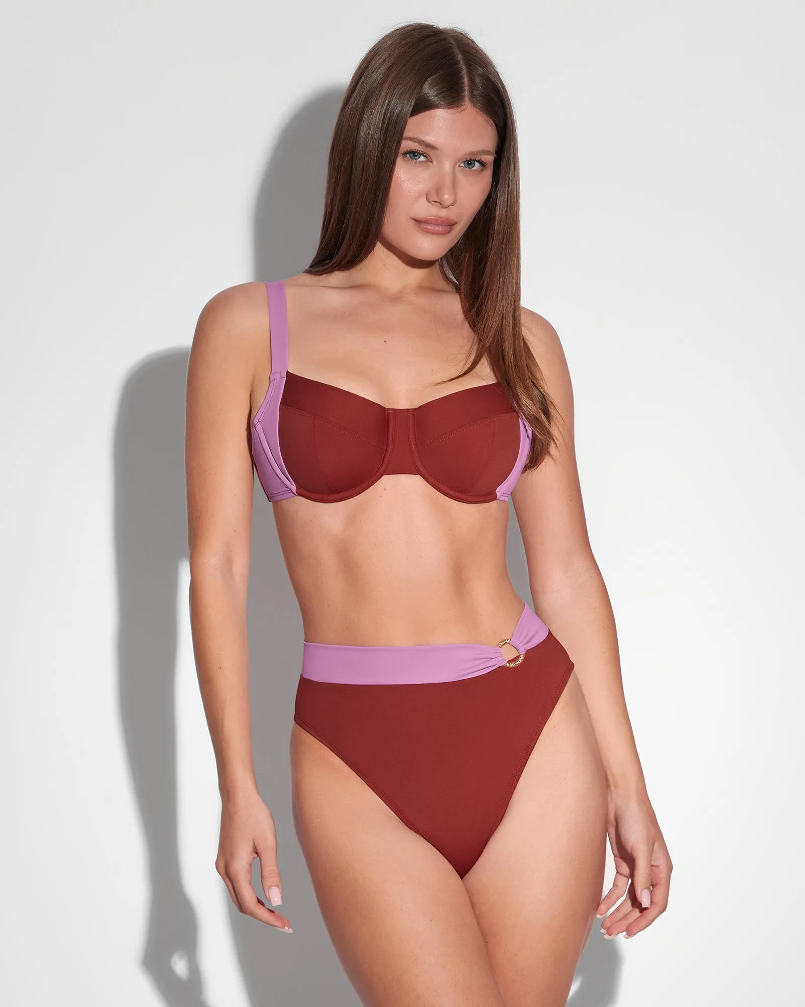 Brazilian Ring Kini Bottom - Copper/Lilac sold by TA3 product image thumbnail 3