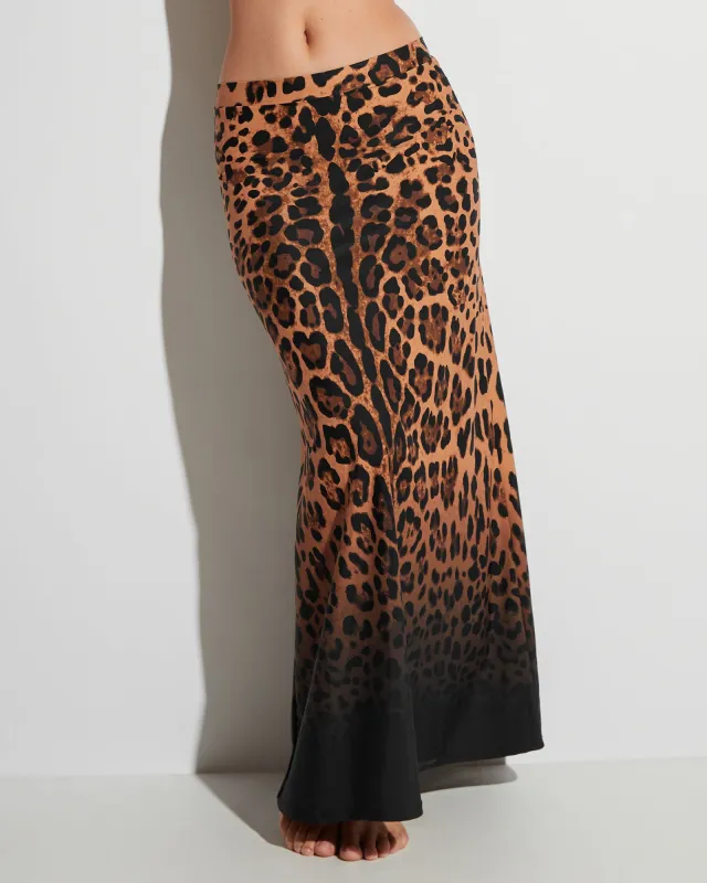 A-Line Maxi Skirty - Ombre Symmetric Leopard sold by TA3